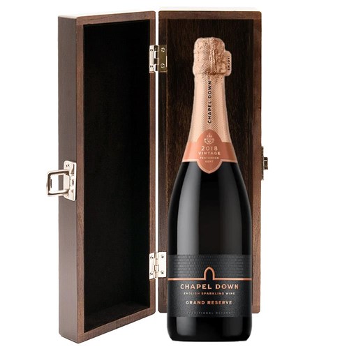 Chapel Down Grand Reserve Brut English Sparkling 75cl in Elm Wood Gift Box